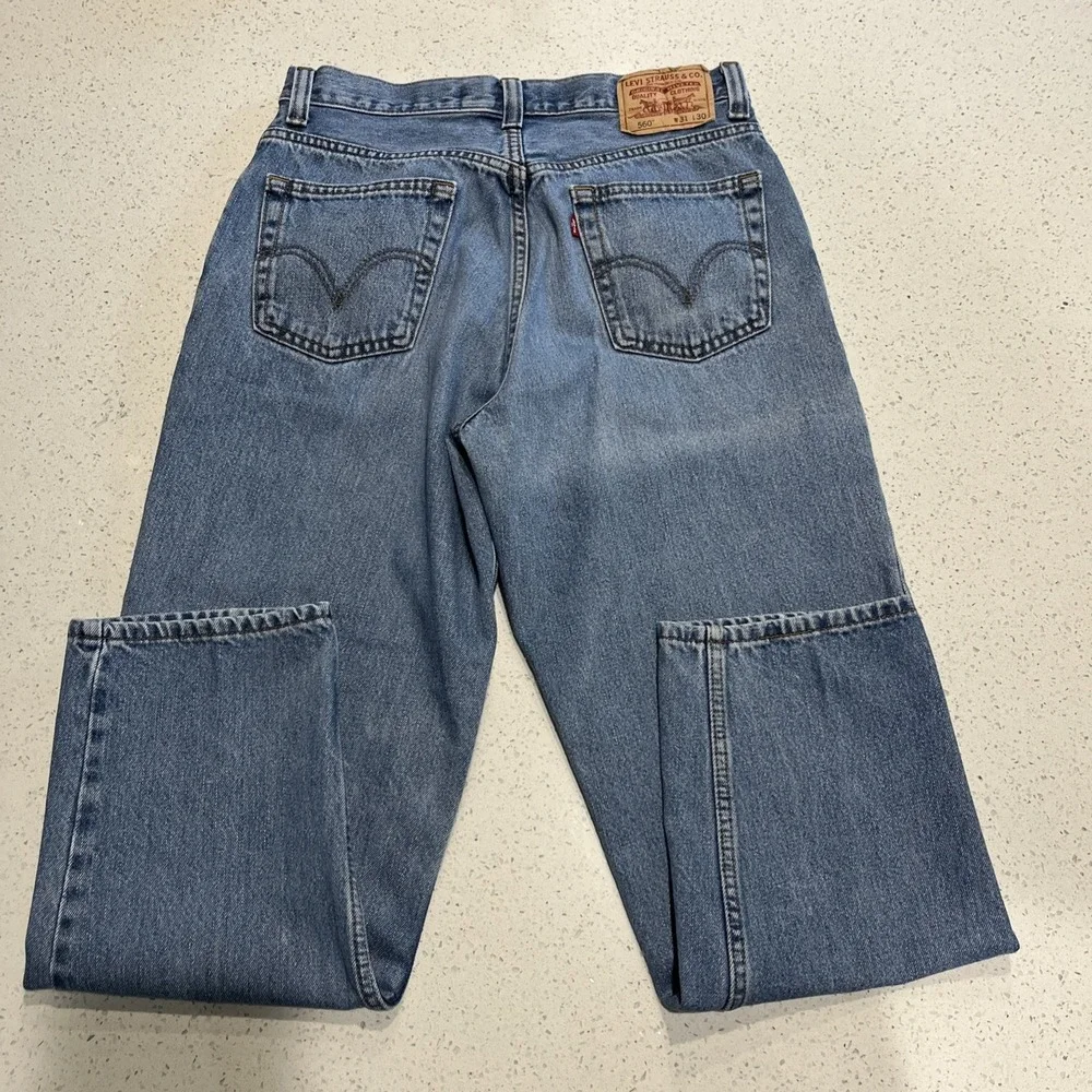 Y2K Levis‎ 560 Jeans Mens Fit 31x30 Blue Light Wash Relaxed 08-2009
